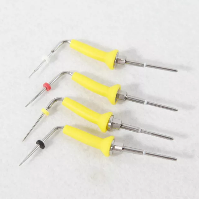 4Pcs Denjoy Dental Gutta Percha Heated Pen Plugger Tips Needles Endo Obturation