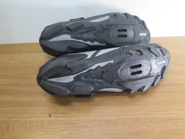 BLACK/SILVER SHIMANO SH-M121G SPD CYCLING SHOES (no cleats!)  MEN UK SIZE 11 5
