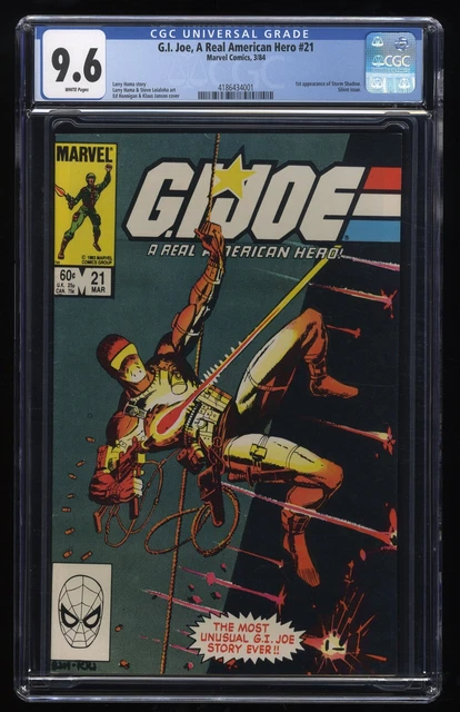 G.I. Joe, A Real American Hero #21 CGC NM+ 9.6 Silent Issue 1st Storm Shadow!
