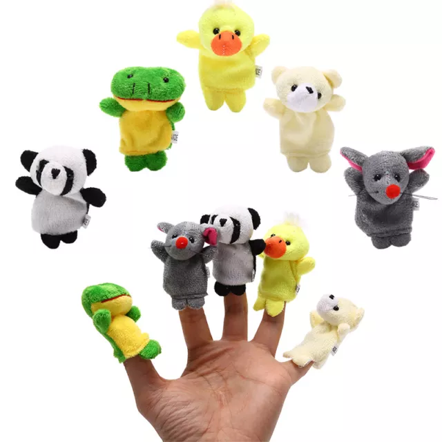 10xCute Cartoon Animal Finger Puppets Cloth Doll Hand Plush Toy for kids Gi.-lm 3