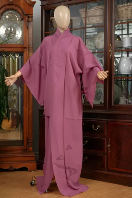Dear Vanilla Japanese Silk Iromuji Kimono Women's Authentic Japan Made Vintage