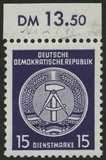 DIENSTMARKEN A D 21IIXII **, 1954, 15 Pf. schwarzgrauviolett, Type II, Wz. 2XII