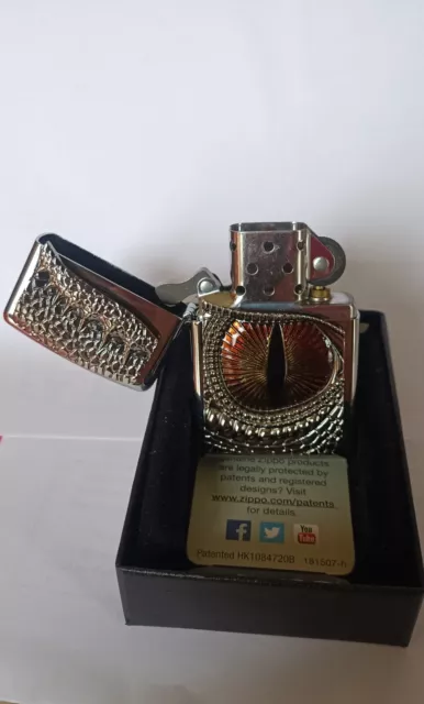 Véritable briquet tempête ZIPPO, oeil de Dragon. Neuf dans sa boite. 3