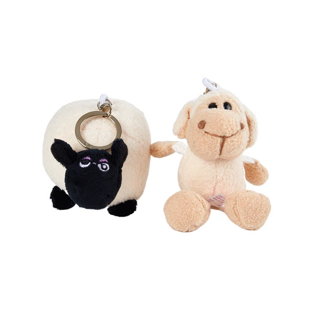 Cute Lamb Plush Toy Sheep Plush Dolls Keychain Lamb Plush Key Ring Bag Pendant