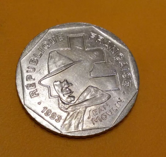 Piece De 2 Francs Jean Moulin 1993