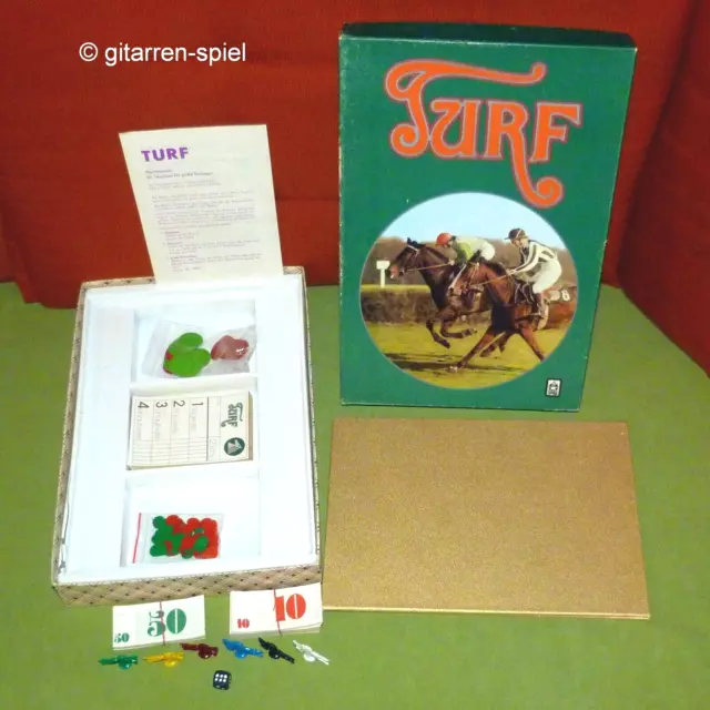 Turf - Komplett 1A Top! Pferde Renn- u Wett-Spiel VEB Plasticart Spika ©1980 DDR
