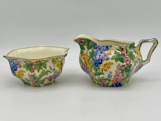 Royal Winton Grimwades Somerset chintz small creamer & sugar