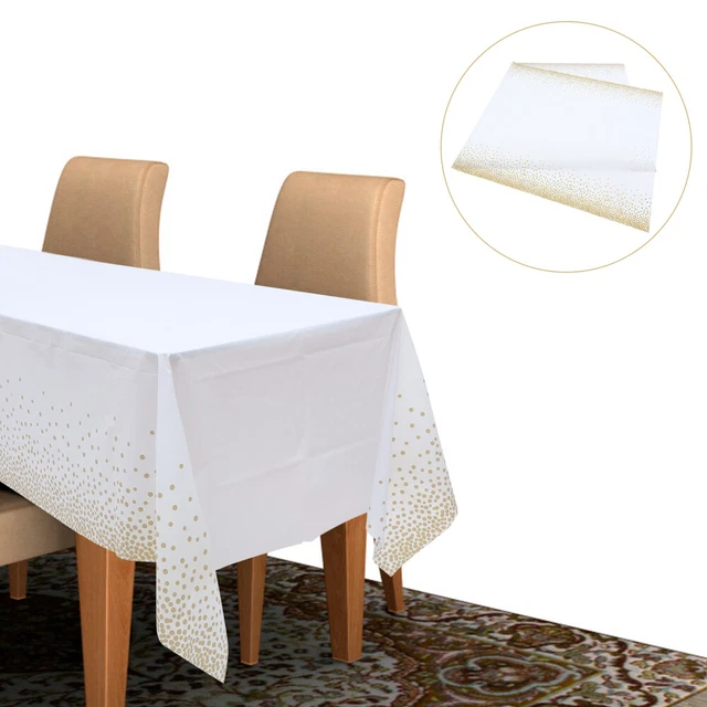 5 piezas mesa de fiesta desechable 274X137X0.1CM mesa de poliéster mesa de compañía