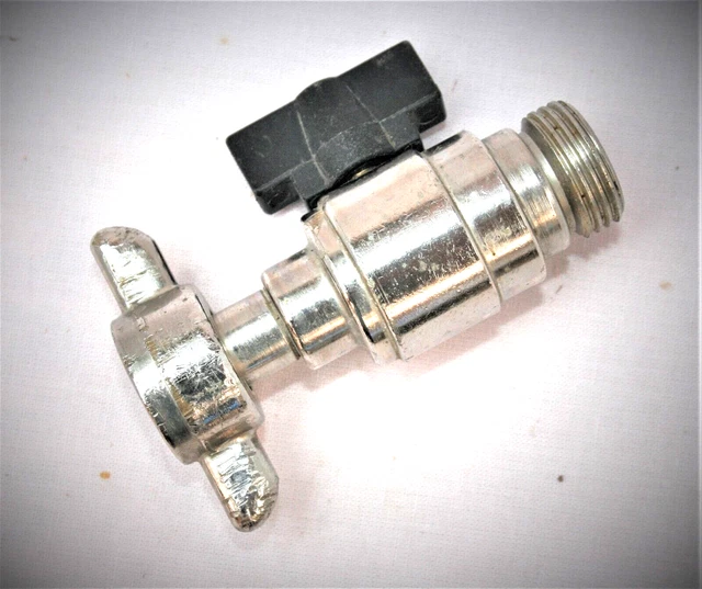 Bier-Absperrhahn mit Anschluss 5/8"  und Flügelmutter 5/8", Hobbybrauer