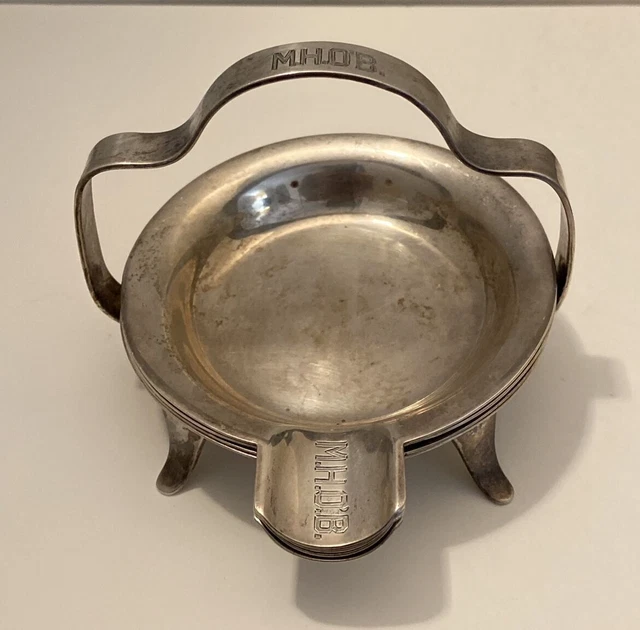 Antique Sterling Silver Stacking Ashtray Herbst & Wassall