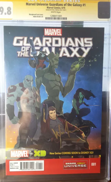 Marvel Universe Guardians of the Galaxy #1 CGC 9.8 SS Will Friedle aka Starlord