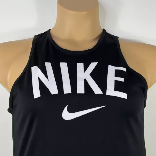 Nike Dri Fit Tomboy Graphic Tank Top Spellout Logo Black 648577-010 Women’s XS 2