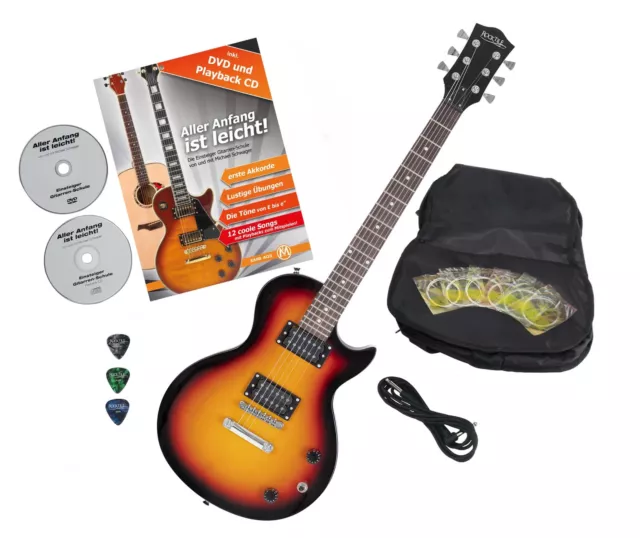 Pack Guitare Électrique LP Sunburst Single Cut Pickup Érable avec Acessoires Set