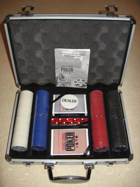 World Series of Poker Professional 200 Poker Chip Set with Aluminum Storage Case