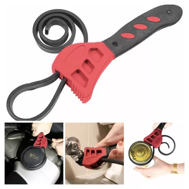 Tendeur de clé en caoutchouc efficace en rouge + noir pour ouverture sans effor