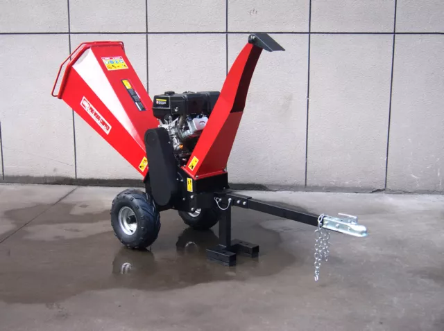 Powerful 15HP Gas Gasoline Powered Wood Chipper Mulcher + ELECTRIC START + BATT