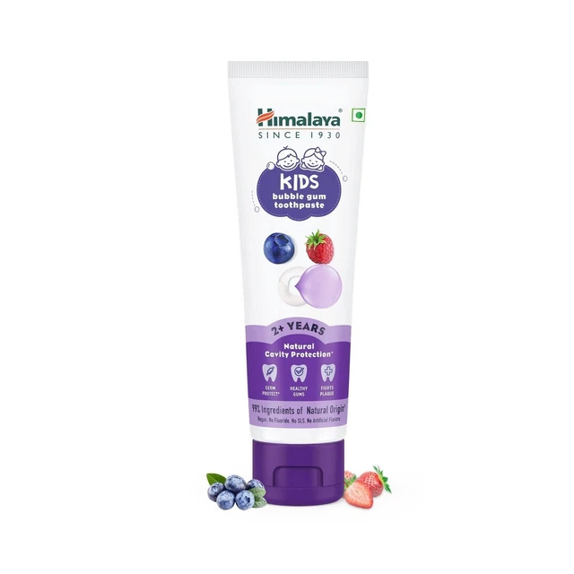 Himalaya Kids  Bubble Toothpaste Gum-Reduce Plaque and Supports Healthy Gums-80g