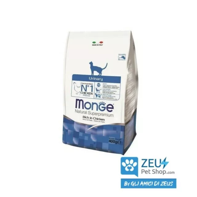 MONGE natural superpremium Urinary Gatto mangime secco Pollo Gr 400