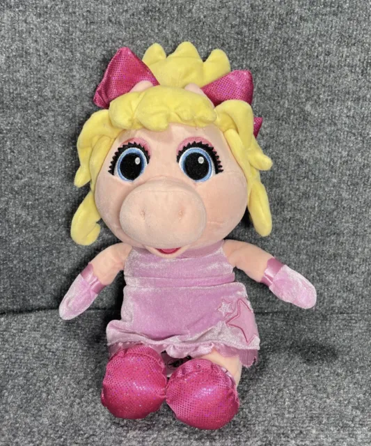 Disney Store Miss Piggy Muppet Babies Plush Pig Pink 14" Soft Toy Stuffed Animal