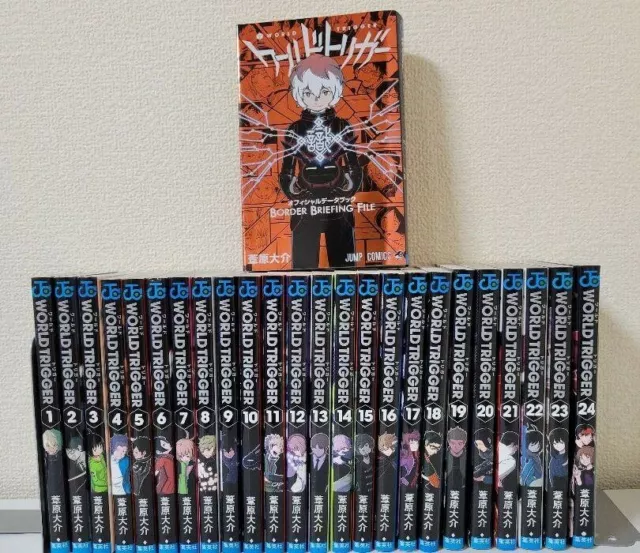 USED World Trigger Vol.1-23+24+Official Data Book 25 Set Japanese