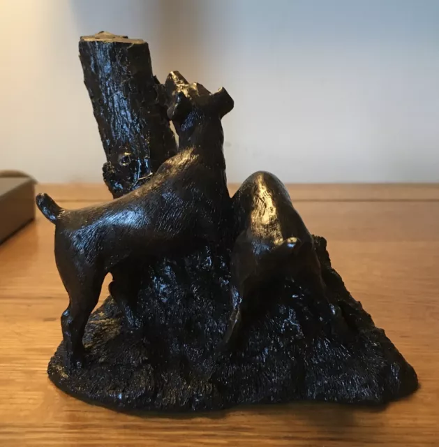 Terriers - Dog Figurine - Digging / Bronze Resin / Working Dogs