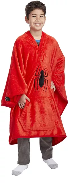 Jason Franco Marvel Spiderman Throwbee 2-In-1 Wearable Kids Blanket 50” X 60”
