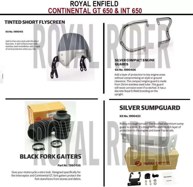 Royal Enfield Continental GT 650 e Int 650 Accesorios Combinación de 4 piezas