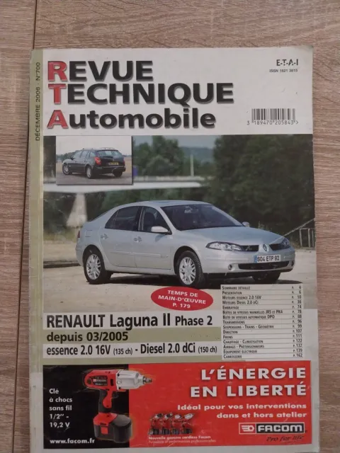 Revue Technique Renault Laguna 2 II 2.0 16v 135ch 2.0 DCi 150ch Rta Essen Diesel