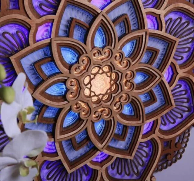 Mandala Yoga Room Night Light Home Decoration Atmosphere Lamp Room Living Room