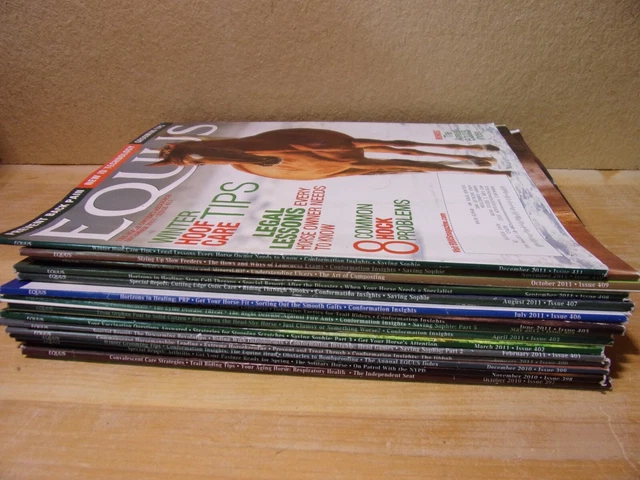 Equus horse Magazine Lot Of 15 2010 complete 2011 issues 397-411