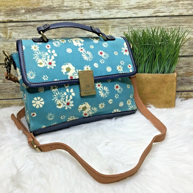 Jason Wu for Target Floral Blue Canvas Purse Shoulder Crossbody Messenger Bag