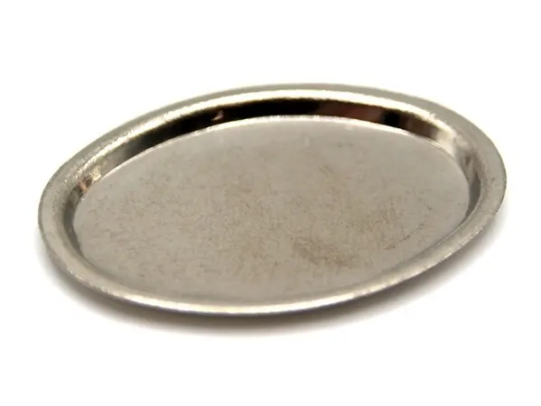 Oval Platter Silver Colour Kitchen Accessory Dolls House Miniature 1:12th (GB)