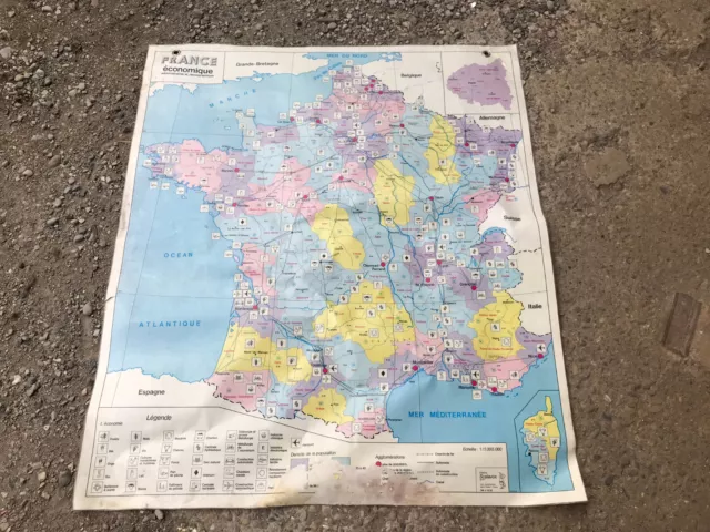 Antica Cartolina da Scuola De France Vintage Editions Scolavox IN Tela Plastica
