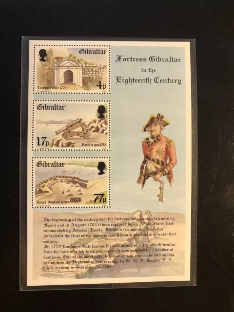 INTN’ COMM’ STAMP SHEET: The Last Siege Of Fortress Gibraltar, 1983