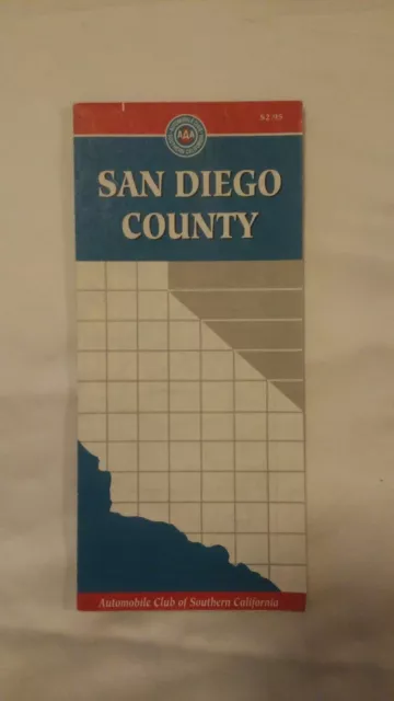 1995 Aaa San Diego County Map 1299 Picclick