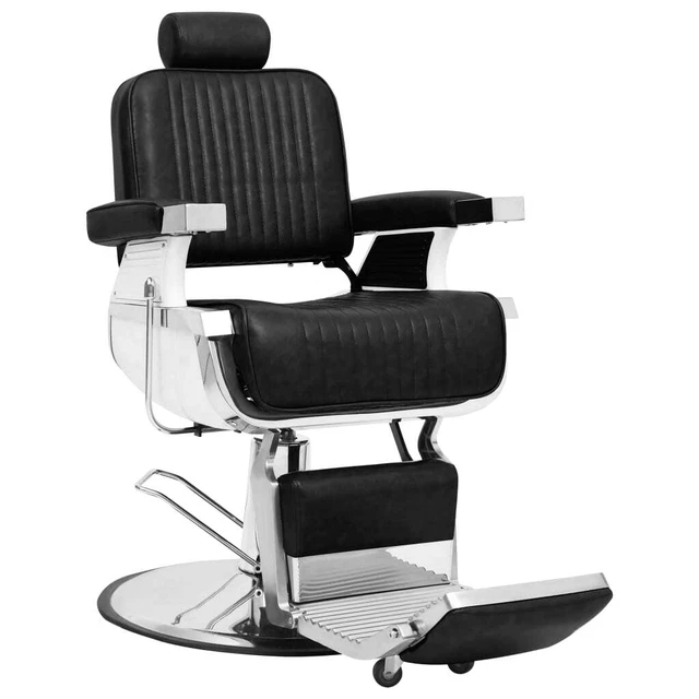 Chaise de Barbier Similicuir Salon de Coiffeur Beauté Barbe Noir/Rouge vidaXL
