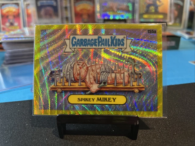 2021 Topps Chrome Garbage Pail Kids OS4 Yellow Wave Spikey Mikey #123/275 GPK