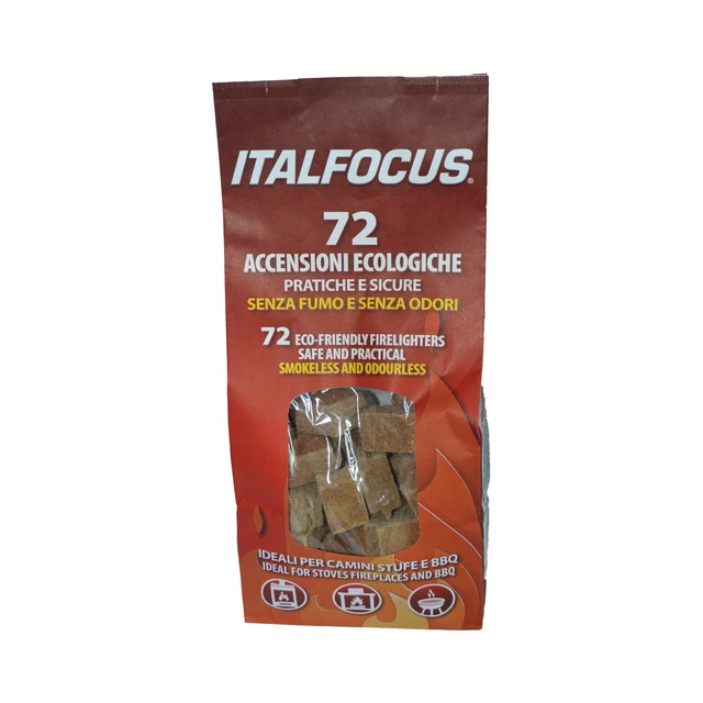 Encendedores Ecologico Cubos De Italfocus 72 para Barbacoa Chimenea Estufas