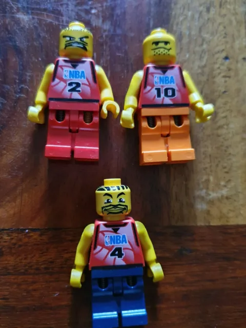 Lego 3432 NBA Challenge lot de 3 joueurs de basket minifig figurine