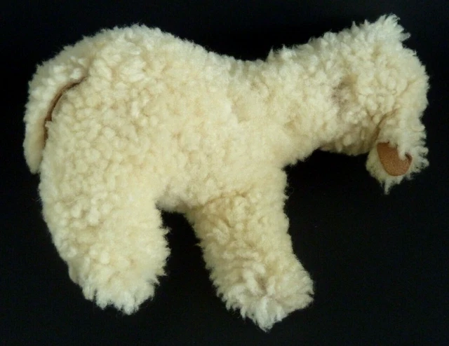 Peluche Mouton Ancienne Années 1930 – 30 Cm, Avec Ruban, Peut-être Steiff, Très Bon état
