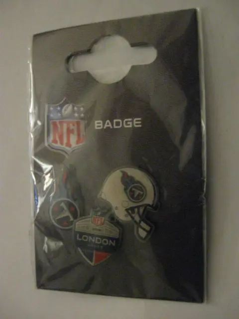 2018 Nfl London Tennessee Titans American Football Set Of 3 Metal Pin Badges