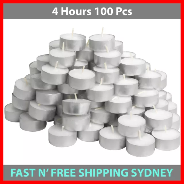 Tea Light Candles 4 Hour 100pcs Bulk Tealight Candle Tea Lights Tealights White