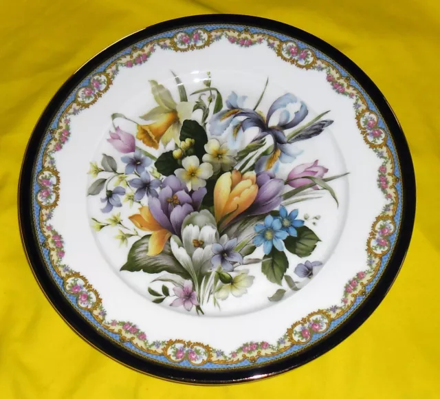 Limoges Porzellan Teller Zierteller  Dekor, Frühling, Blüten, plate decor spring