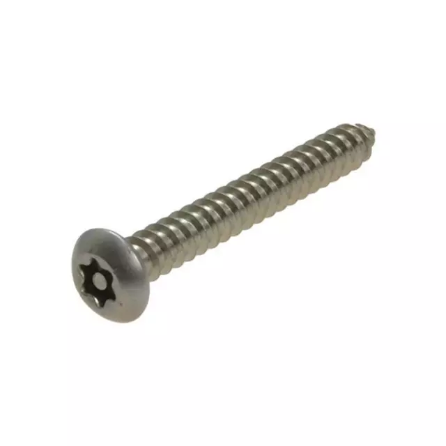 Pack Size 10 Stainless Button Post Torx 8g x 1 Self Tapper T15 Security Screw