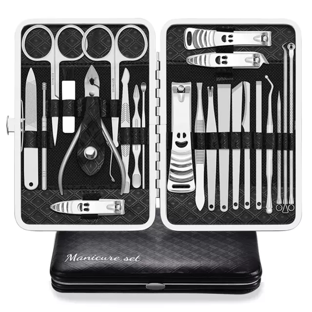 Maniküre Set 23 Stücke Professionelles Nagelknipser Kit Pediküre Kit Pflegeset A