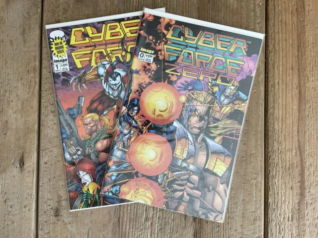 Cyber Force Comic Lot Issues 0 & 1 NM 1993 Image Marc Silvestri Walter Simonson