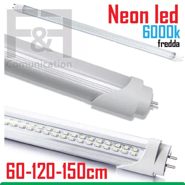 LED TUBE 60 90 120 150 cm T8 G13 néon tubes lampe tubulaire lumineux  éclairage EUR 57,99 - PicClick FR