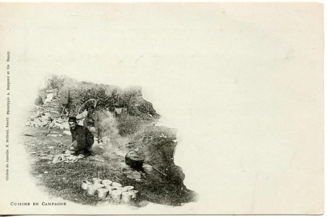 Ww1 Postcard // Carte Postale // Militaire / Cuisine En Campagne