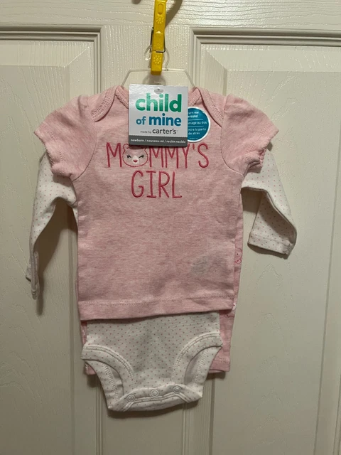 Child Of Mine By Carters Infant Girl Pink Bear 3 Piece Set Size Newborn Nwt