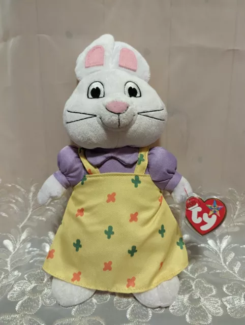 Ty Beanie Buddy - Ruby The Bunny From The TV show Max and Ruby - Mint Rare Plush